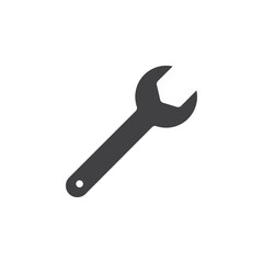 Wrench icon simple vector symbol