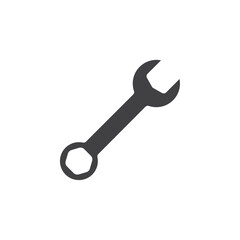 Wrench icon simple vector symbol