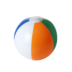 One colorful inflatable ball isolated on white
