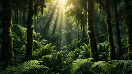 Obraz premium Jungle Sunlight