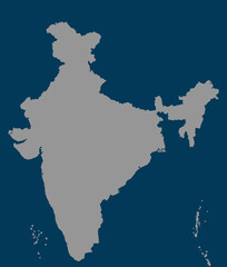 Detailed Political Map of India With State and Union Territories Labels