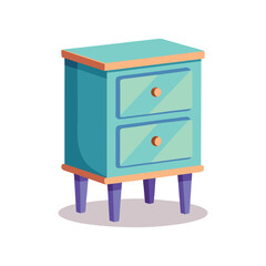 Minimalist Vector Illustration of Bed and Table Furniture for Modern Bedroom and Home Interior Design