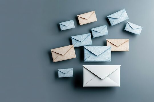 Engaging email marketing concepts with variety of envelopes for direct selling strategies and notifications