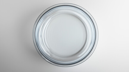 Empty Round Storage Container Transparent Top-Down View for a Sleek and Modern Storage Solution
