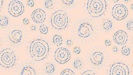 Fototapeta premium Pattern of particles, fragments.Abstract background with circles and dots pattern.Blue and pink backdrop. 