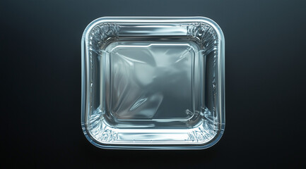 Empty Plastic Square Takeaway Container Overhead for a Clean and Sleek Design