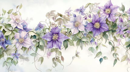Fototapeta premium Elegant purple flowers in a delicate floral arrangement 