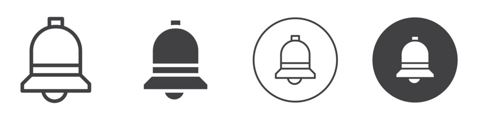 bell icon Simple outline vector logo