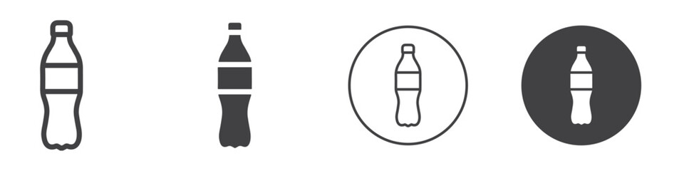 Bottle icon Simple outline vector logo