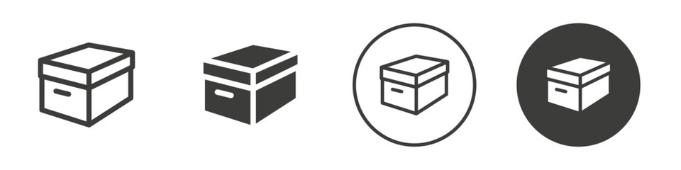 Box icon Simple outline vector logo
