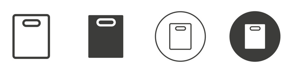 Cutting board icon Simple outline vector logo