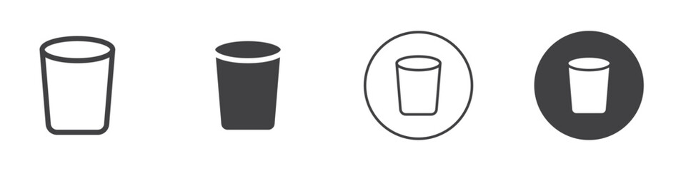 Glass icon Simple outline vector logo