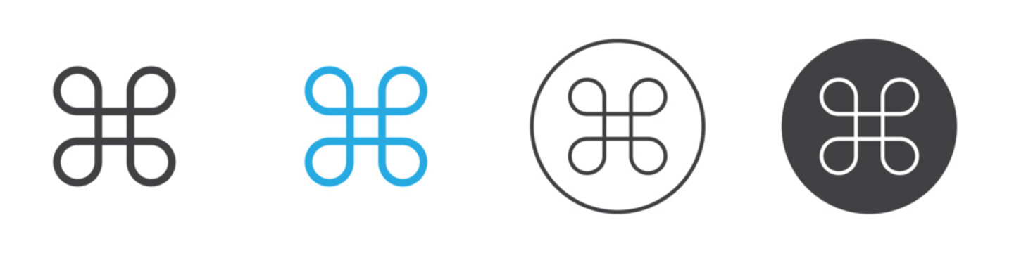 keyboard shortcuts icon Simple outline vector logo