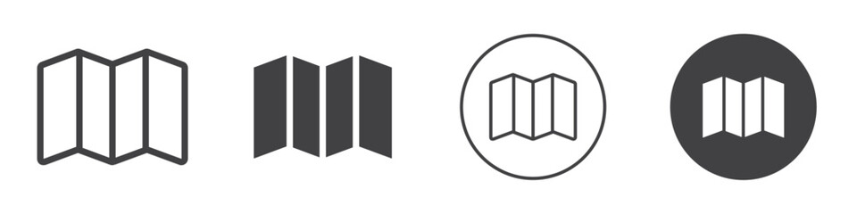 Map icon Simple outline vector logo