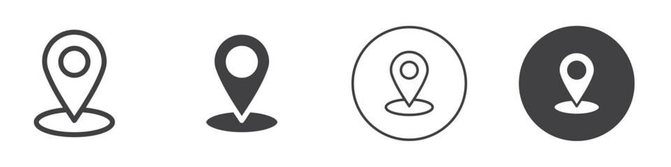 Location pin icon Simple outline vector logo