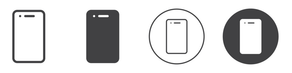 Smart Phone icon Simple outline vector logo