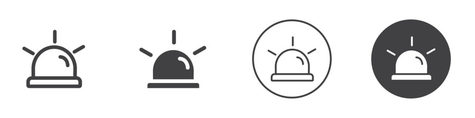 siren icon Simple outline vector logo