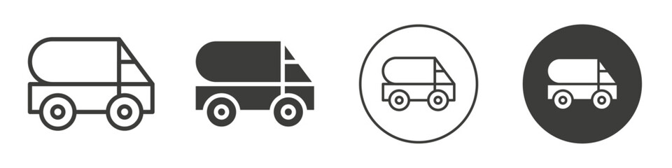 Water truck icon Simple outline vector logo