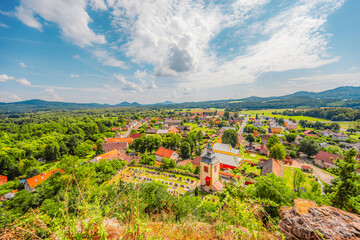 Ruins of the castle Jestrebi, region Ceska Lipa, Czech Republic.