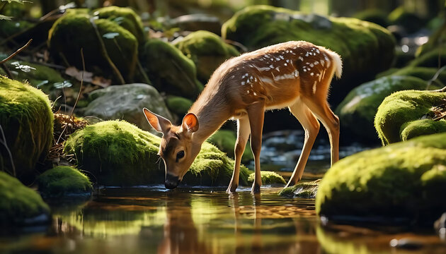 deer in the woods