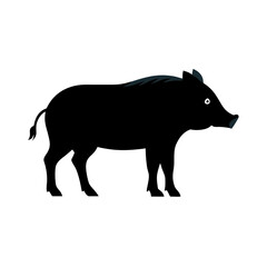 silhouette of a pig