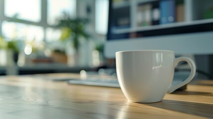 cup of tea to the desk in the office