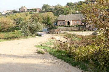 Houses on the hill, a village in Transnistria, Moldova