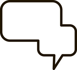 Two empty speech bubbles connecting together, symbolizing an ongoing conversation, exchanging ideas and information in a dynamic dialogue or discussion
