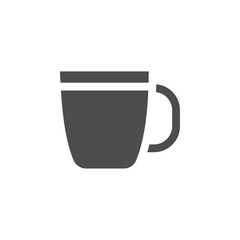 Coffee mug icon Vector logo outline