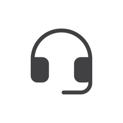 Headset icon Vector logo outline