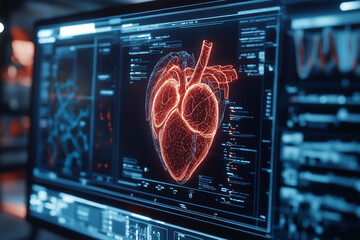 Innovative AI technology showcasing heart health analysis for prevention