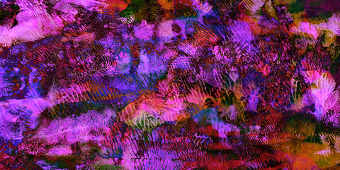 dendritic paint effect with rich colors and black