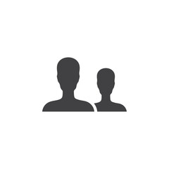 people icon Vector logo outline