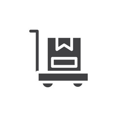 Trolley icon Vector logo outline