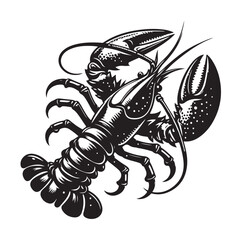 Lobster Silhouette vector illustration