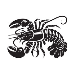 Lobster Silhouette vector illustration