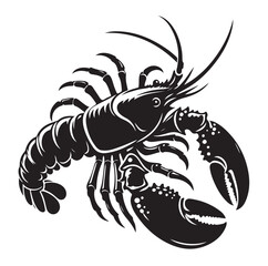 Lobster Silhouette vector illustration