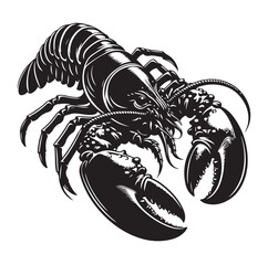 Lobster Silhouette vector illustration