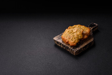 Delicious fried pork or chicken chops breaded with salt and spices
