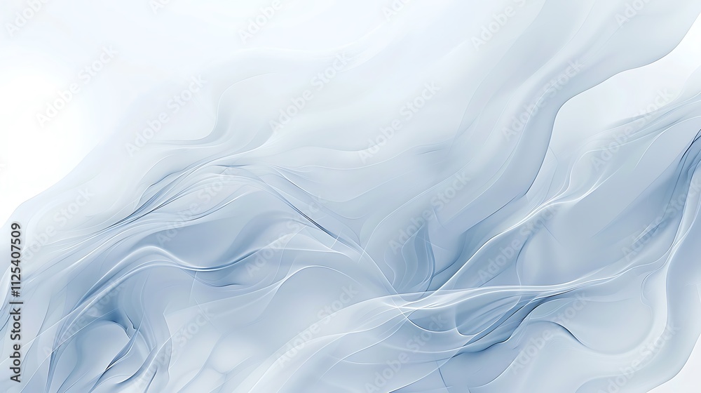 Aufkleber white abstract background with wavy lines