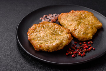 Delicious fried pork or chicken chops breaded with salt and spices