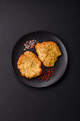Delicious fried pork or chicken chops breaded with salt and spices