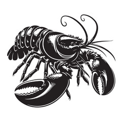 Lobster Silhouette vector illustration