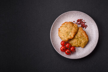 Delicious fried pork or chicken chops breaded with salt and spices