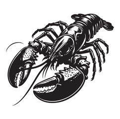 Lobster Silhouette vector illustration