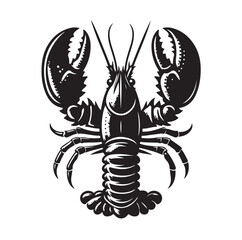 Lobster Silhouette vector illustration