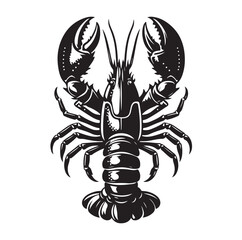 Lobster Silhouette vector illustration