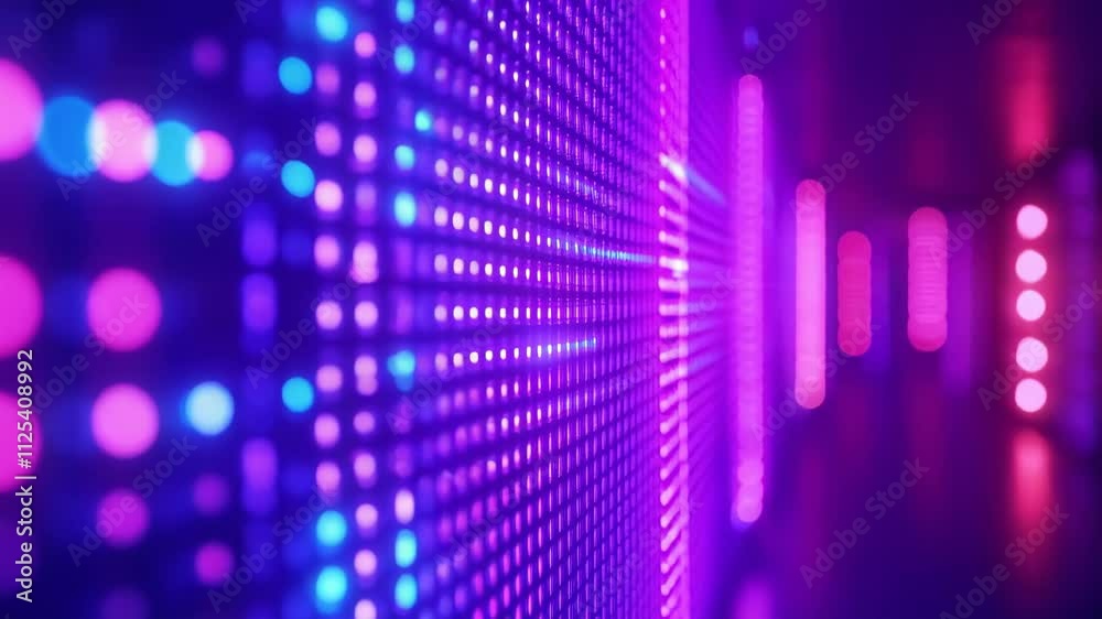 Poster abstract digital data background. 3d animation. future technology concept. ai and artificial intelli