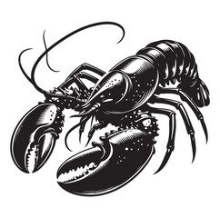 Lobster Silhouette vector illustration
