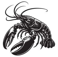 Lobster Silhouette vector illustration
